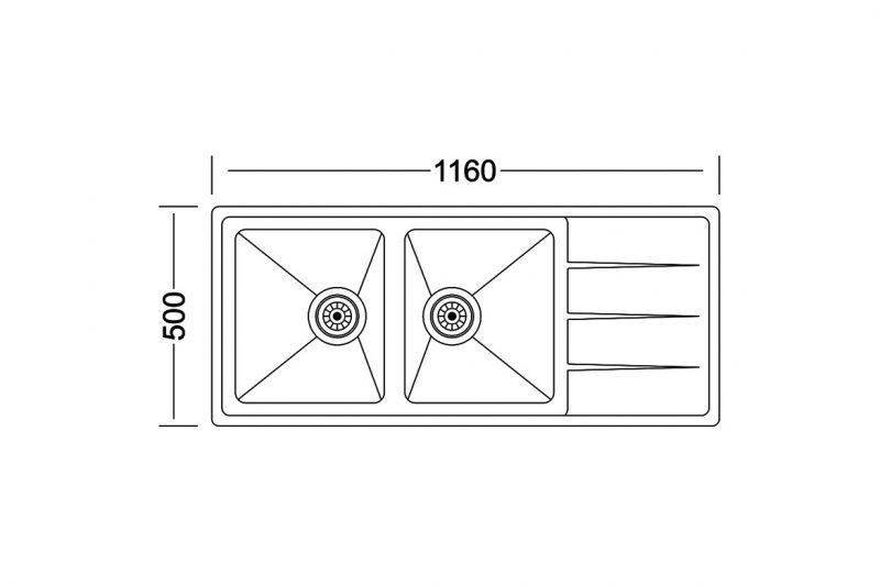 سینک ظرفشویی توکارلتو کد TX66