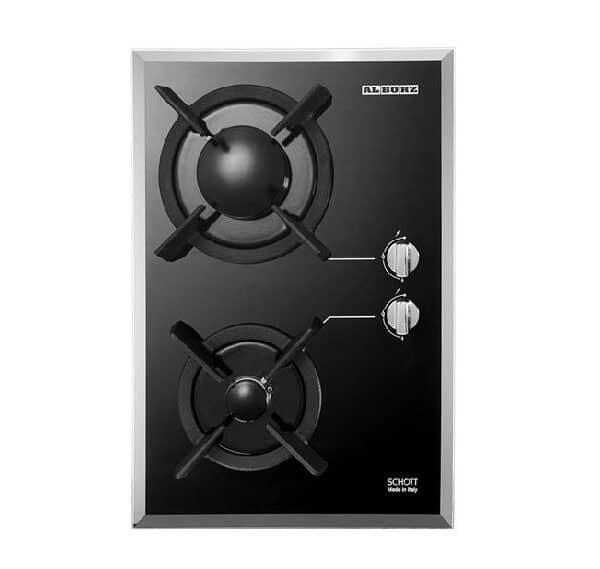 اجاق گاز صفحه ای شیشه ای استیل البرز کد G-2302