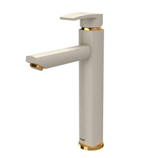 شیر روشویی پایه بلند شودر مدل یونیک پلاس شیری طلا